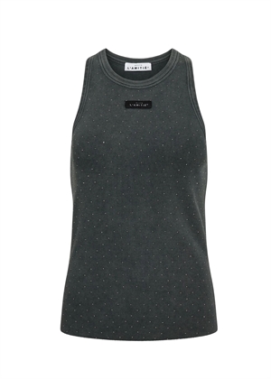 Rib badge acid stone tank Black Acid Wash HAUTE L'AMITIÈ